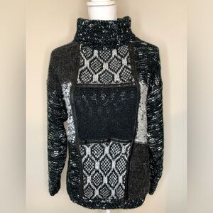 Maurada Women Knit Turtleneck Sweater Long Sleeve Size Small